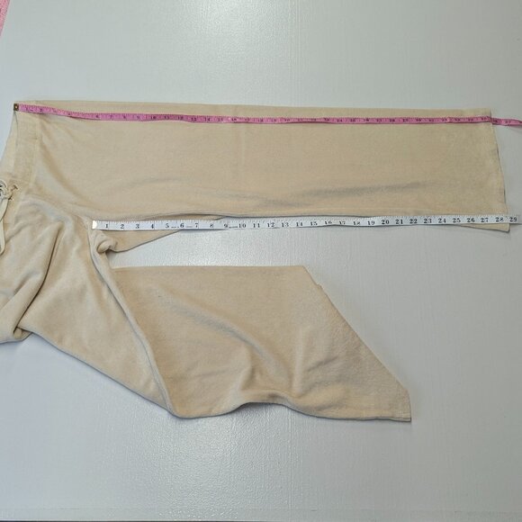 Theory Velour Track Suit Top is Small Bottom is Medium *Cream Colored - Picture 12 of 16